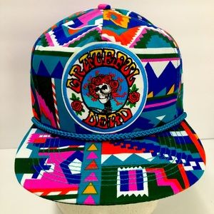 Vtg 90s Grateful Dead Aztec San Sun SnapBack Hat